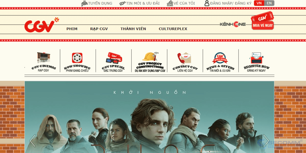 Top 10 website Magento tại Việt Nam - CGV