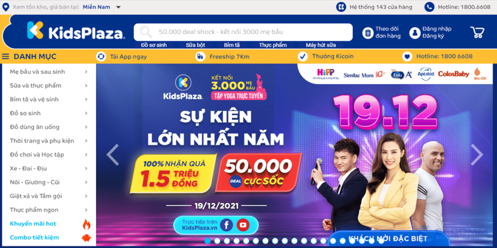 Top 10 website Magento tại Việt Nam - Kidsplaza
