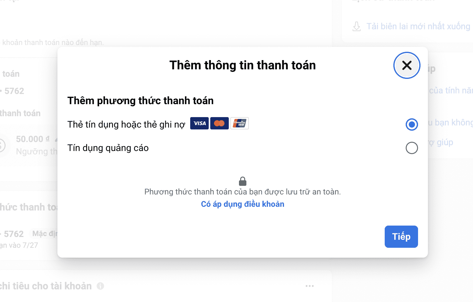thanh toán quảng cáo facebook
