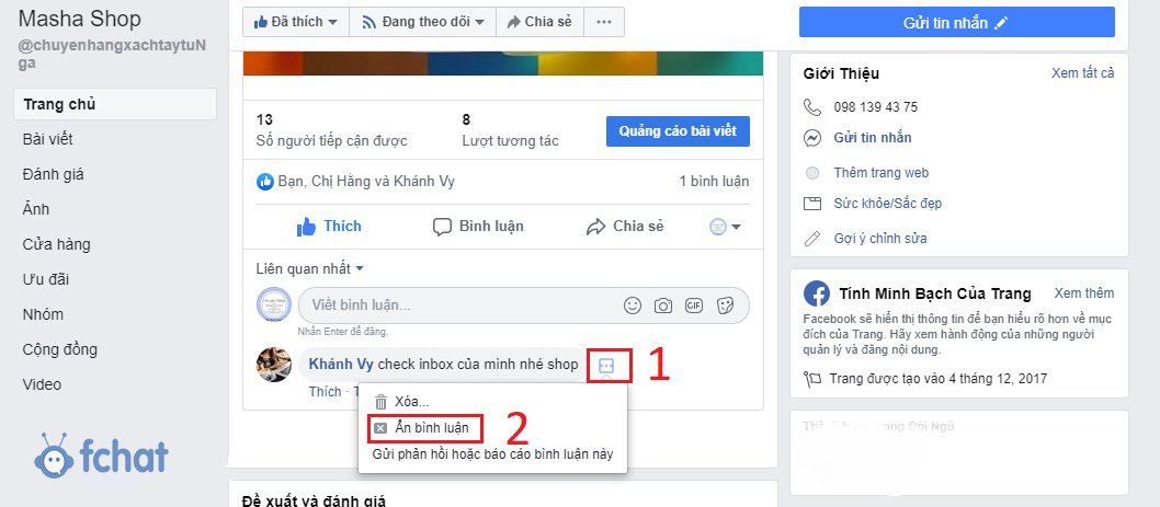 cach an binh luan tren facebook