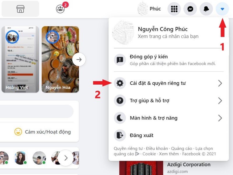Cài đặt quyền riêng tư