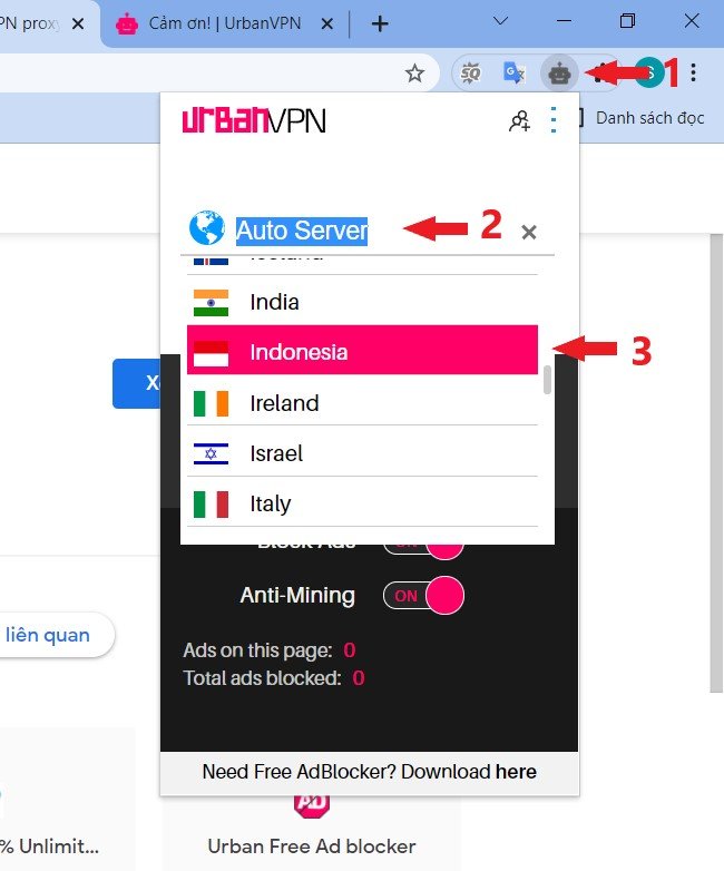 Chọn VPN Indonesia