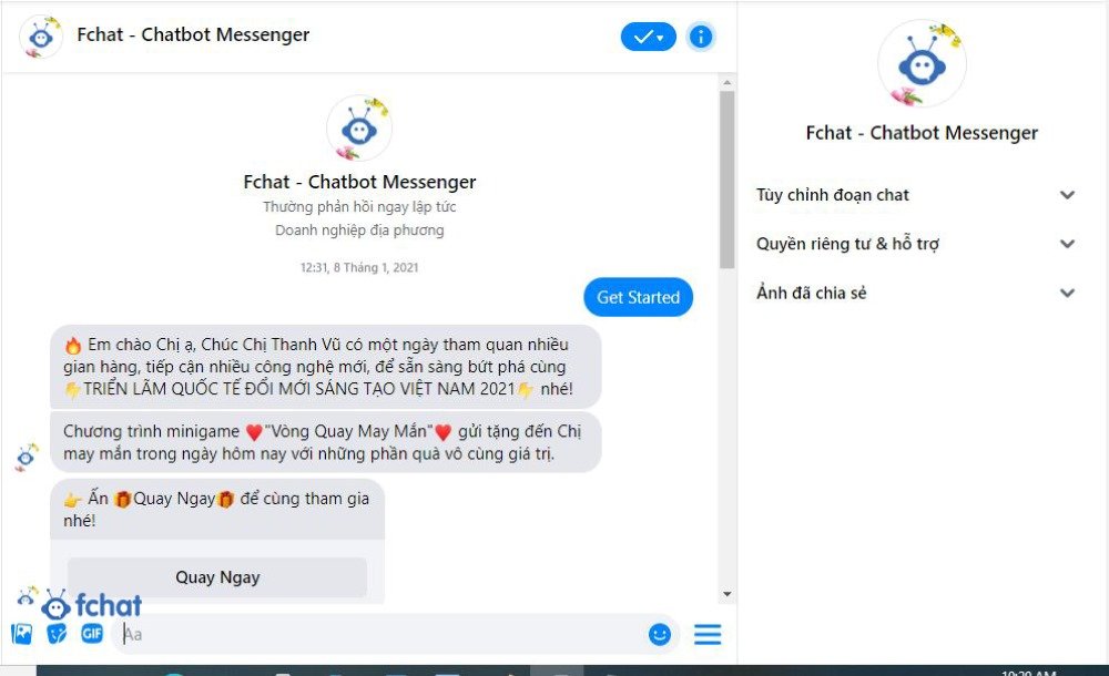 Fchat cung cấp kịch bản chatbot mẫu