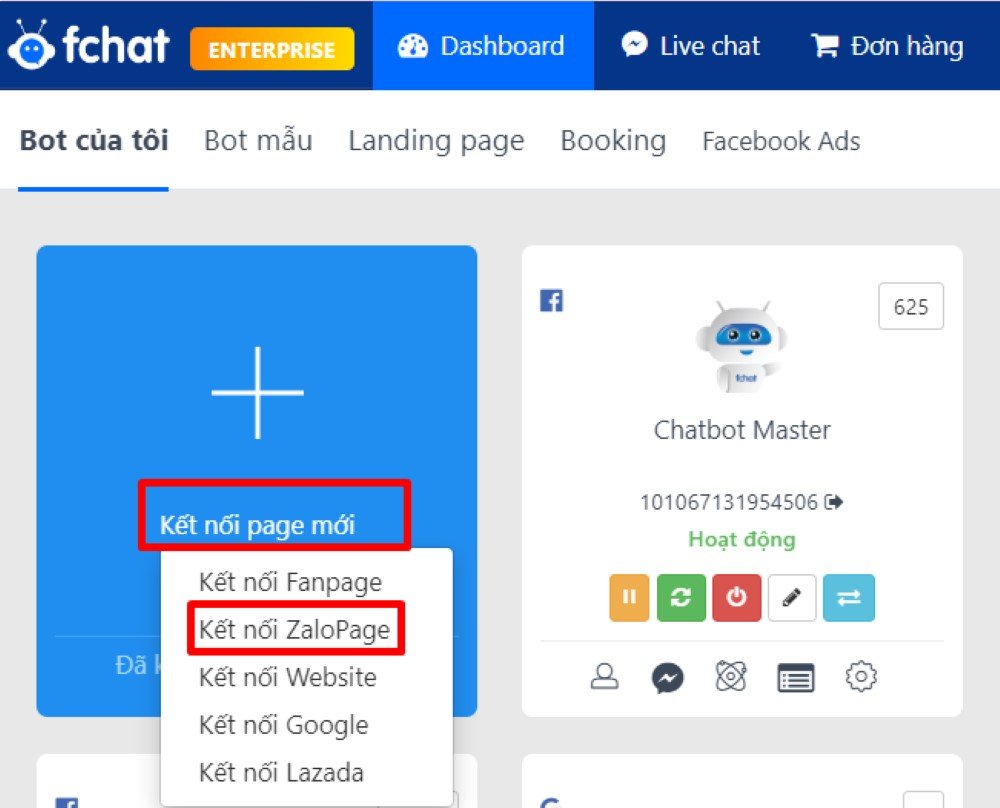 Kết nối Zalo OA với Fchat