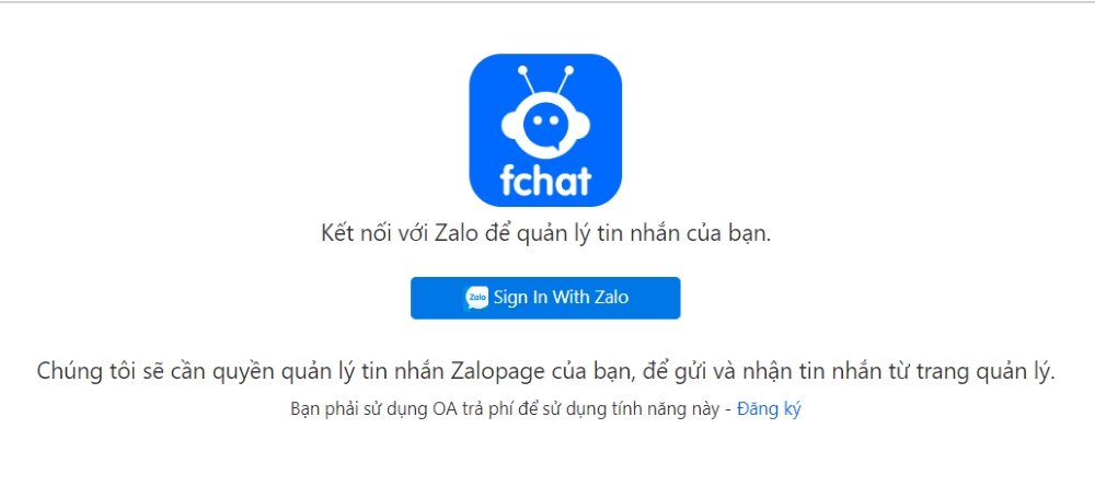 Phần mềm quản lý tin nhắn Zalo Fchat