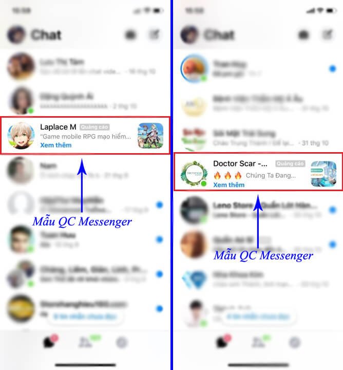 quảng cáo trên facebook messenger