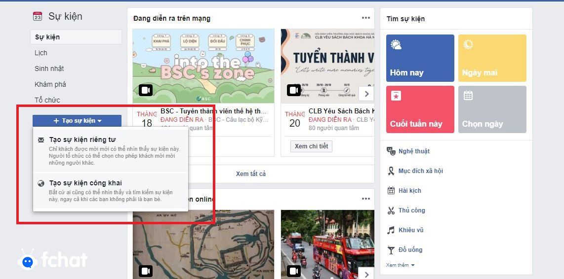 tao su kien tren facebook