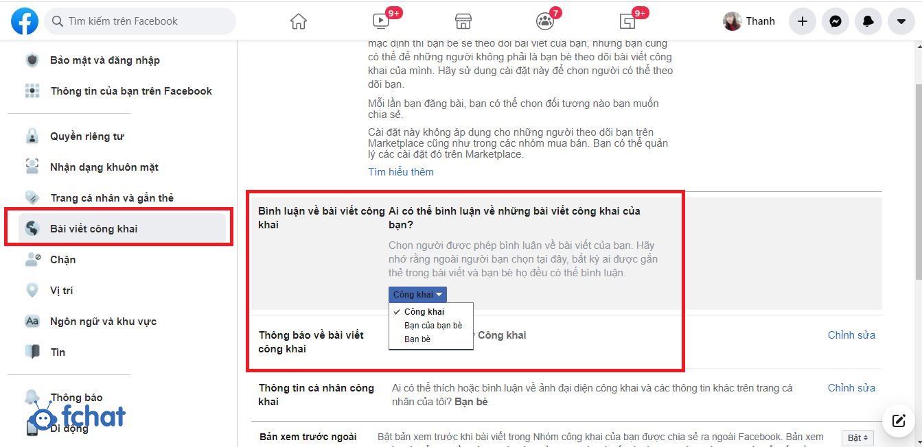 tắt bình luận trên facebook