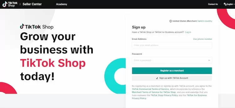 Đăng ký tài khoản cá nhân làm affiliate TikTok