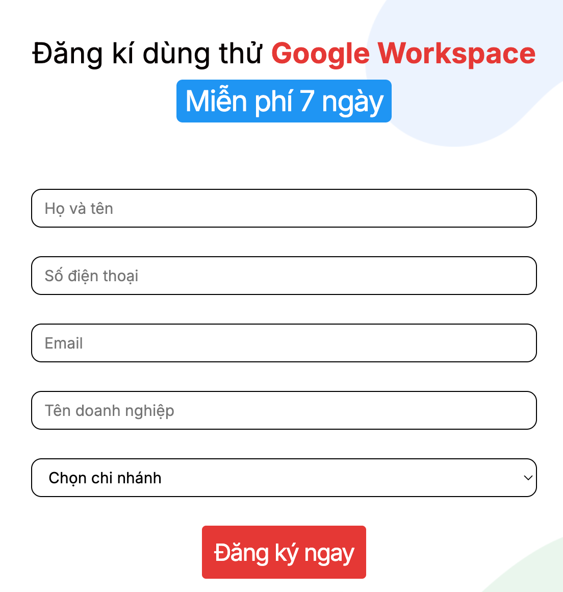 Đại lý Google Workspace